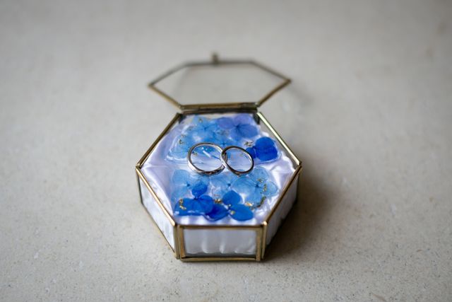 結婚式に使ったリングピローです。