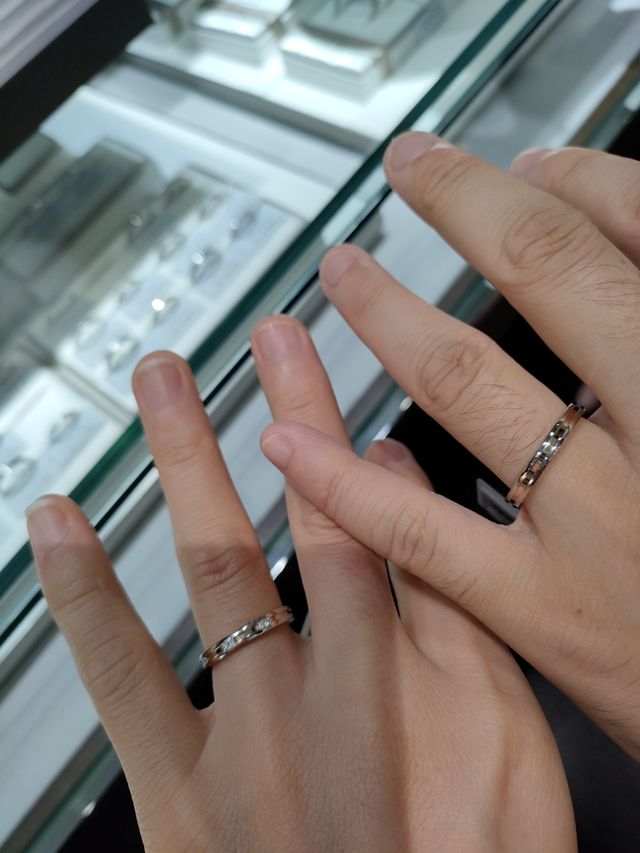 2人で初めて試着した際