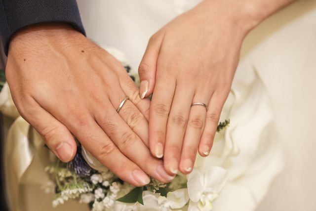 結婚式の時の写真です。