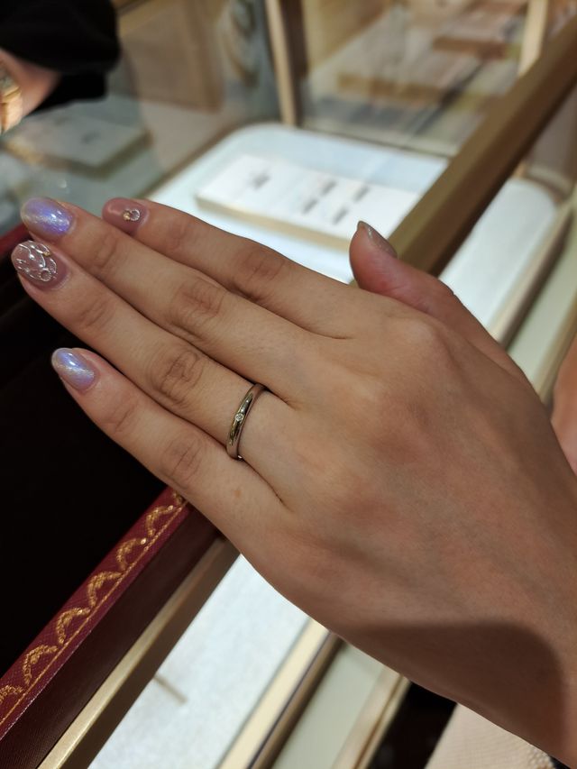 1895ウェディングリング 1ダイヤ　プラチナ