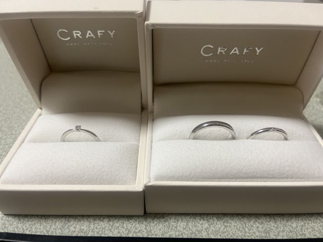 手作りで彼が私のを、私のを彼が作ってくれました。