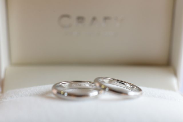 内側に日付とイニシャルをいれました。