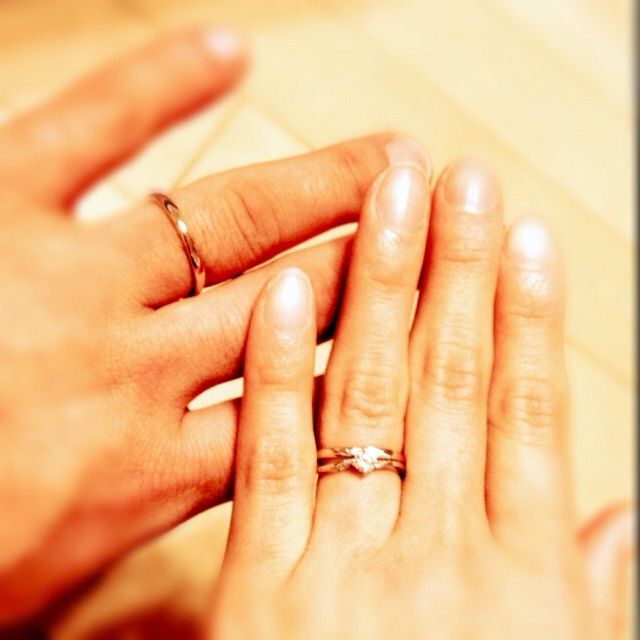 指にはめた感じ。