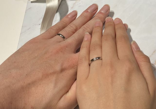 受取時に記念にお店で撮影した写真