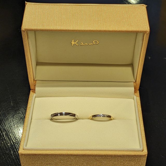 リングピローに入れた時の写真です。