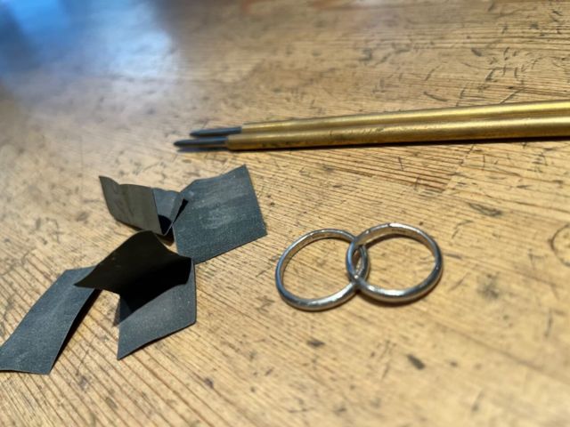 指輪を作り終えた際の写真です