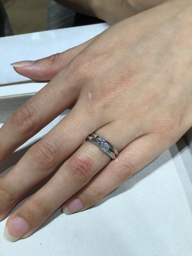 ファセットソリティアリング＋ファセット2mm