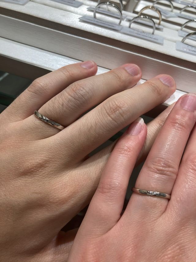プラチナ結婚指輪を試着しました