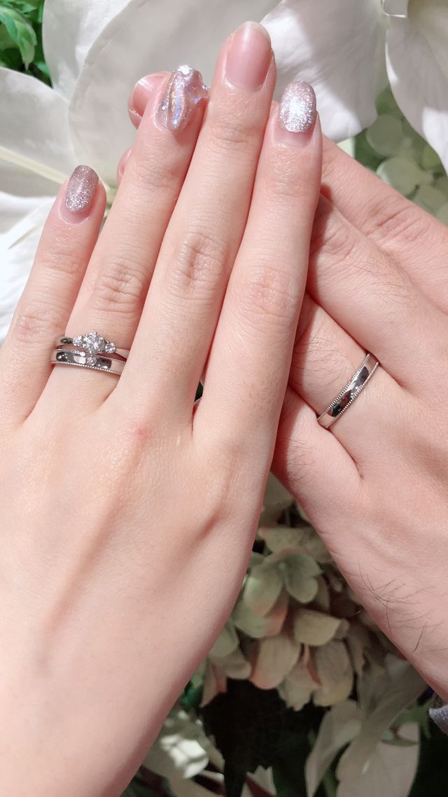 ミル打ち、ダイヤ1粒