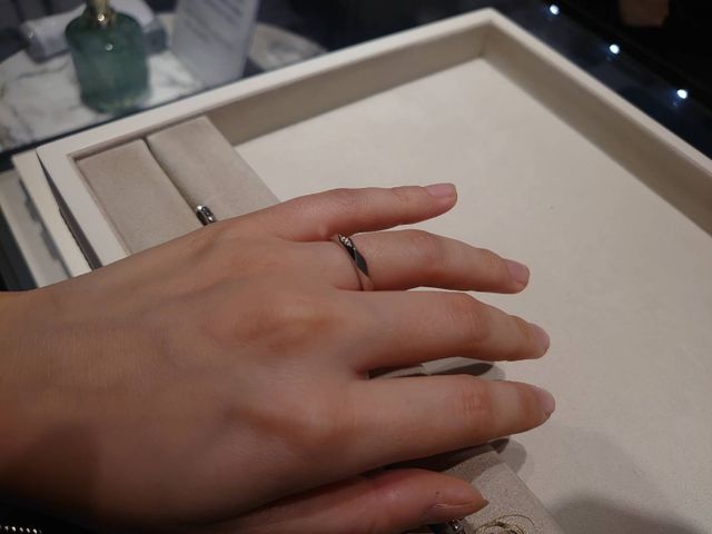 ダイヤがキラッと