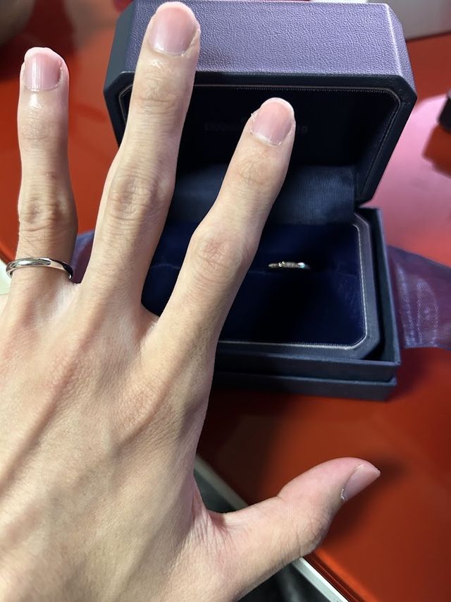 婚約指輪と結婚指輪を買いました。