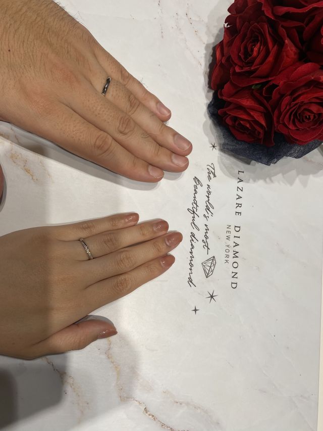 刻印後の受け取り時の写真です