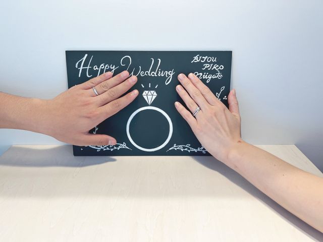 指輪が完成し、お店で撮っていただきました♡
素敵で、幸せです