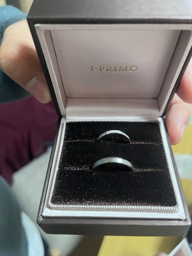 結婚指輪です
記念日を刻印しました
