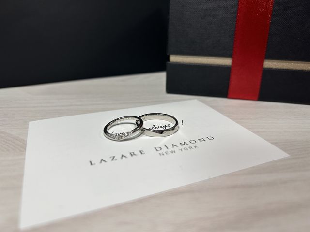 デザインをペアにせずそれぞれの気に入ったデザインを選びました