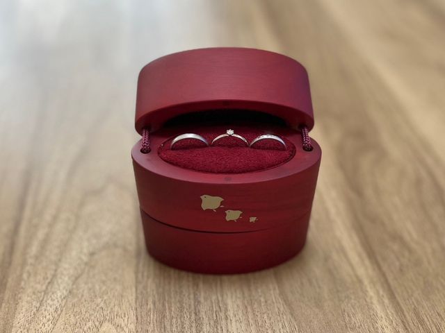 印籠ケースと指輪(わたあめ)
※中央は別ブランドの婚約指輪