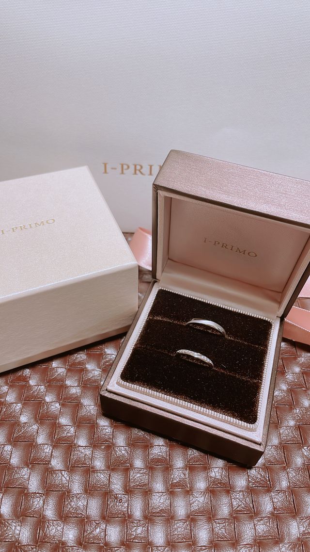 リングを受け取った時の写真です