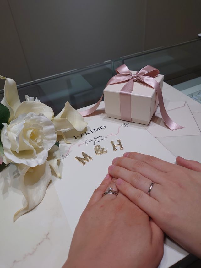 指輪は馴染みよく、撮影タイムをいただけたのが嬉しかったです。