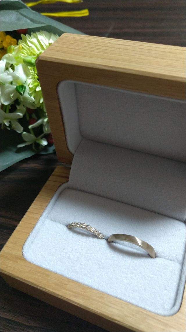 木のBOXに変更してもらいました、指輪と合っててお気に入り！