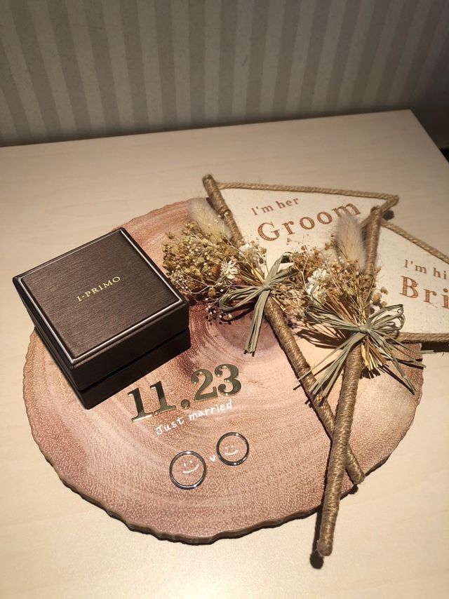 指輪の記念撮影