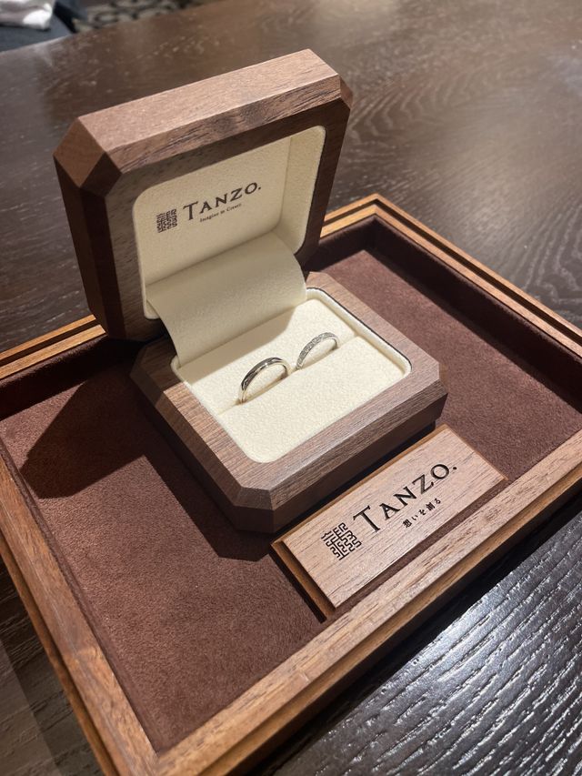 夫婦2人とも納得する指輪ができて満足です。