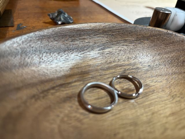 手作りした指輪の完成形です