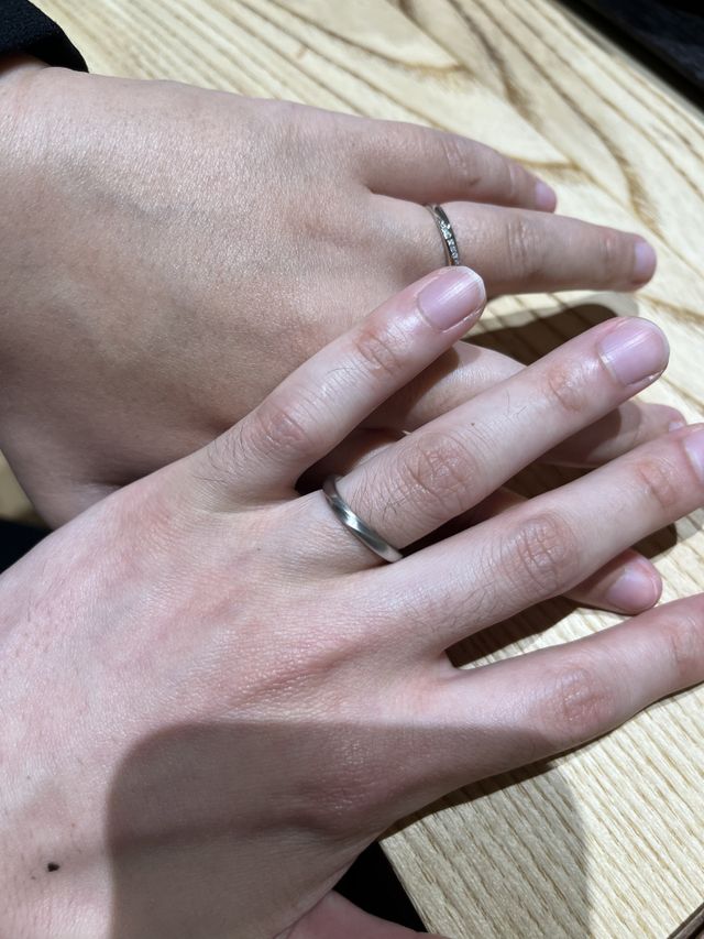 風結の結婚指輪です。