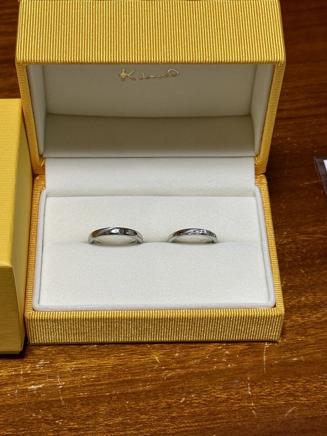 DIYでお互いの指輪を金属の棒から加工しました。