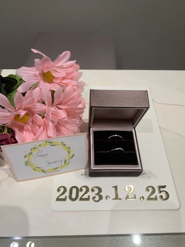 結婚指輪を購入。シンプルでデザインも気に入りました。