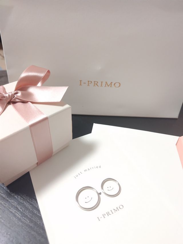 念願の結婚指輪を受け取りした日の写真です。