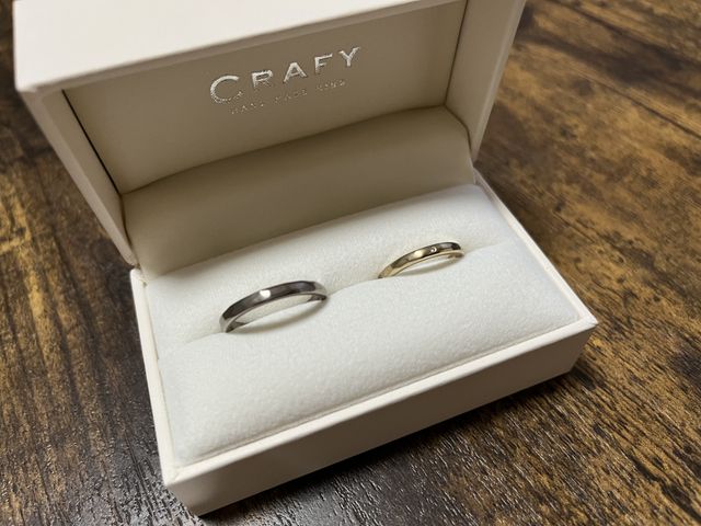 出来上がった指輪です！