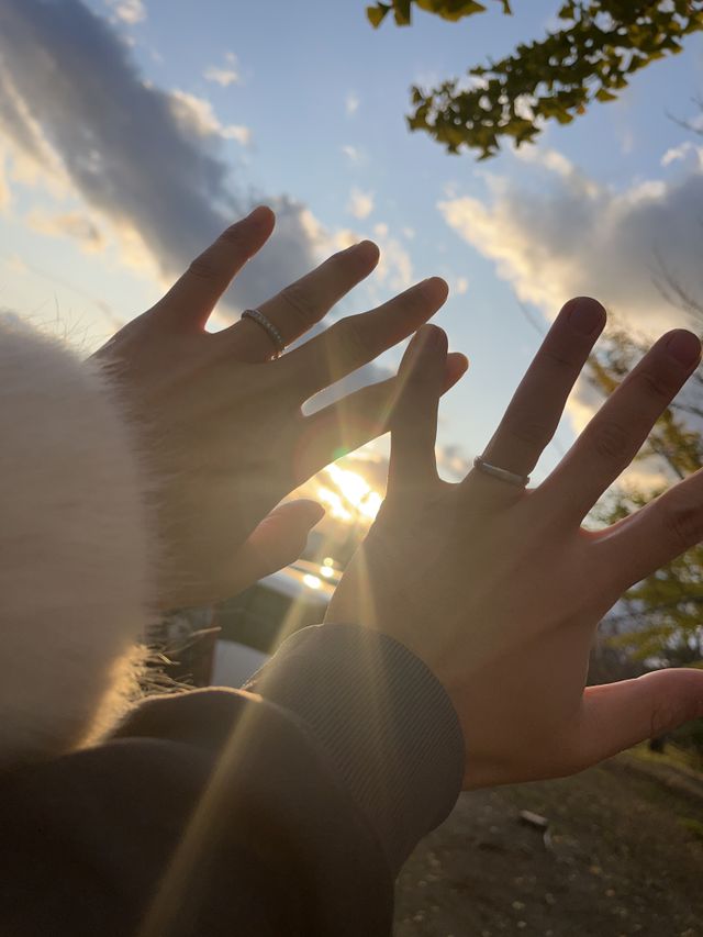 2人で着けて撮った写真です