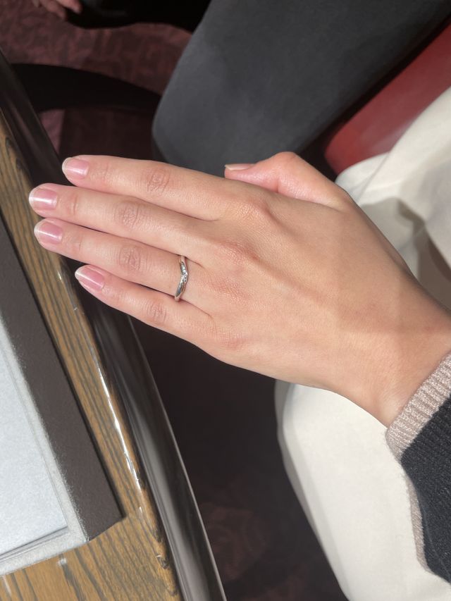 オーダーメイドの希望に近い既製品を着用しました。