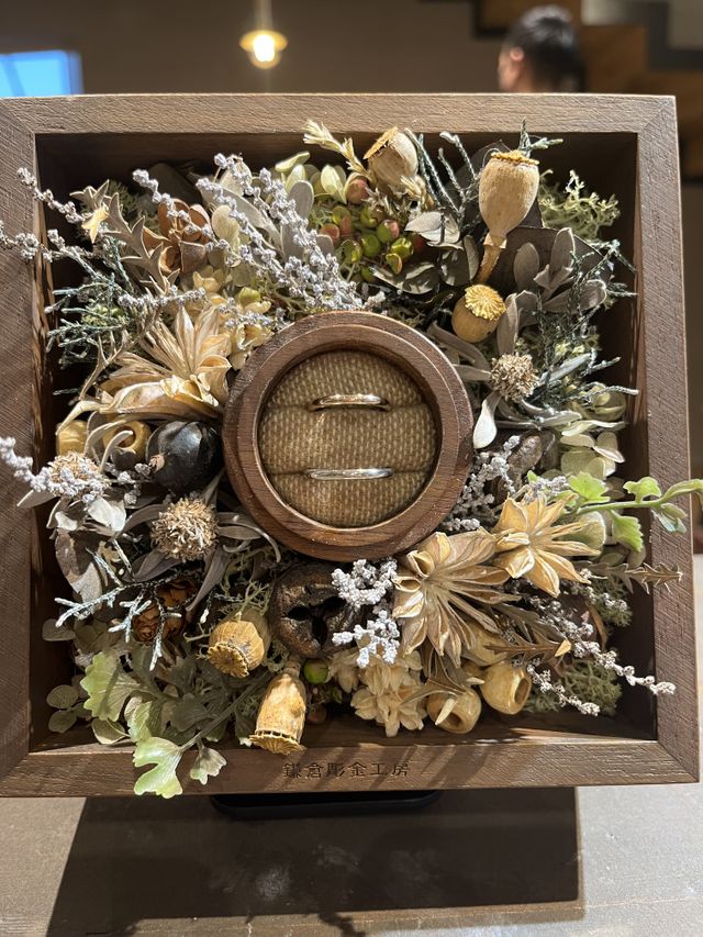 指輪完成後素敵なボックスにセットして持ってきてくれます