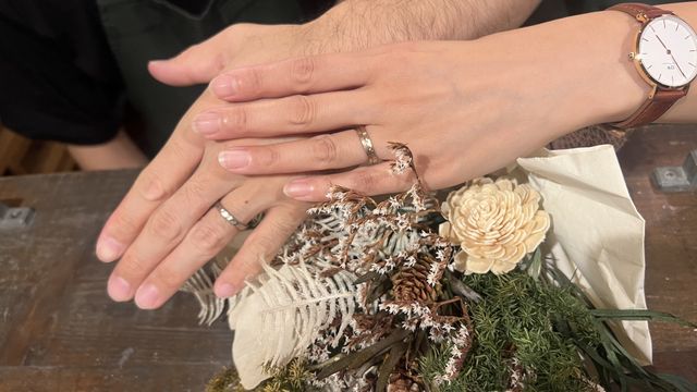 婚約指輪はまだ未完成ですが大満足の仕上がりに♡