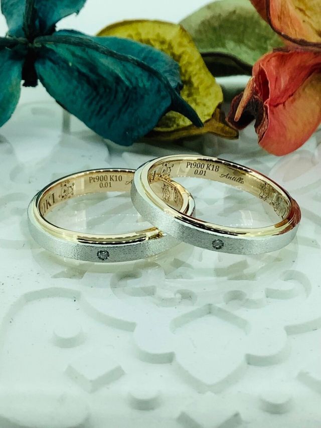 結婚12年目ですがお互いの今までの指輪でリフォームしました