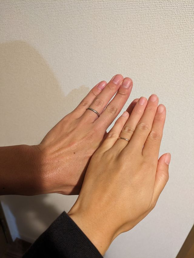 お互いに作りあった指輪です。