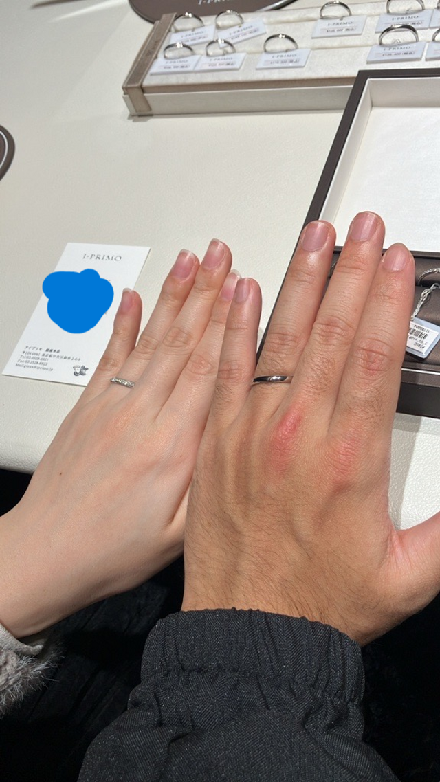 気に入った指輪の装着画像です。