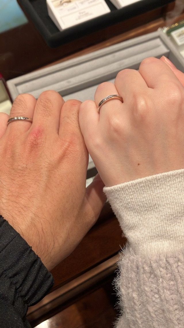 指輪の装着画像です。