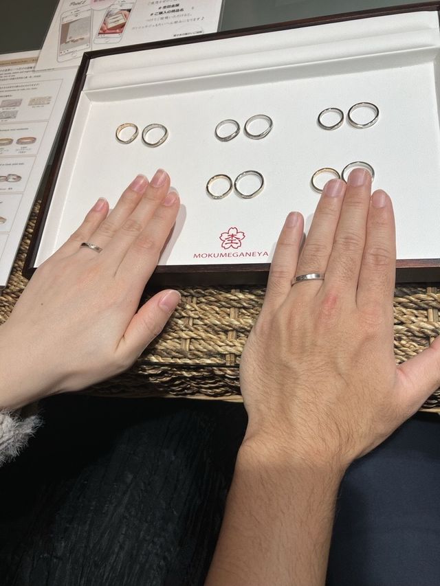 指輪の装着画像です。