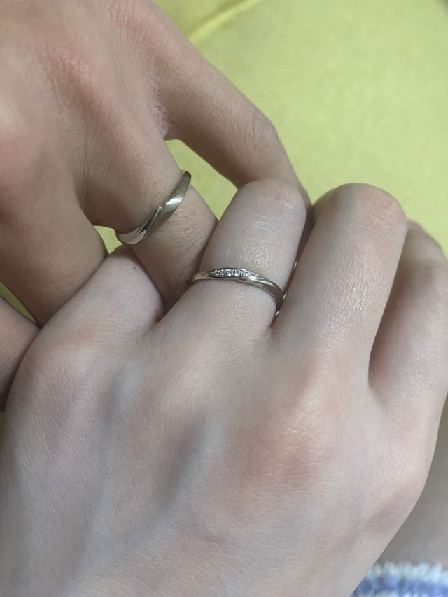 指輪が届いたのが嬉しくて着けて撮った写真