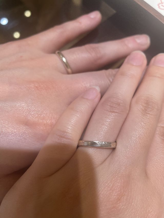 木目がついたリング