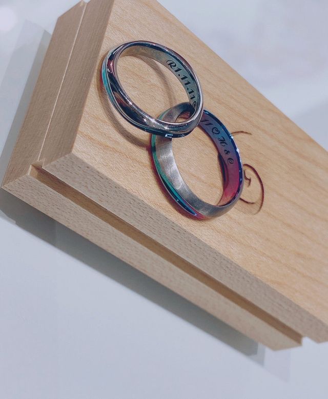 指輪とボックスの写真です。