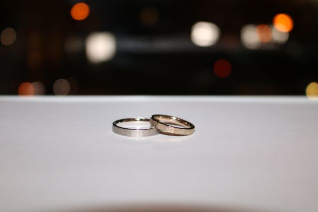 ミンサー柄をいれて、
それぞれ好きな加工、色を選びました。