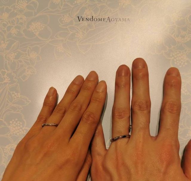 左が彼女、右が私です。