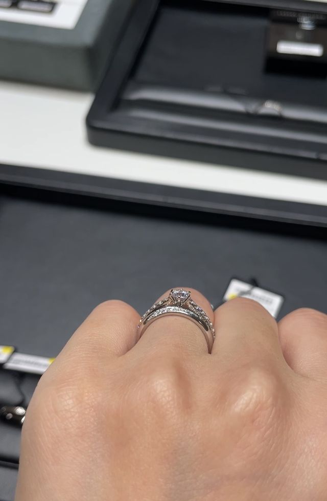 重ね付けをして横から撮影