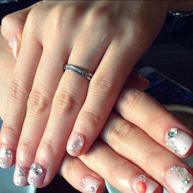 結婚式ネイルのときに撮った写真