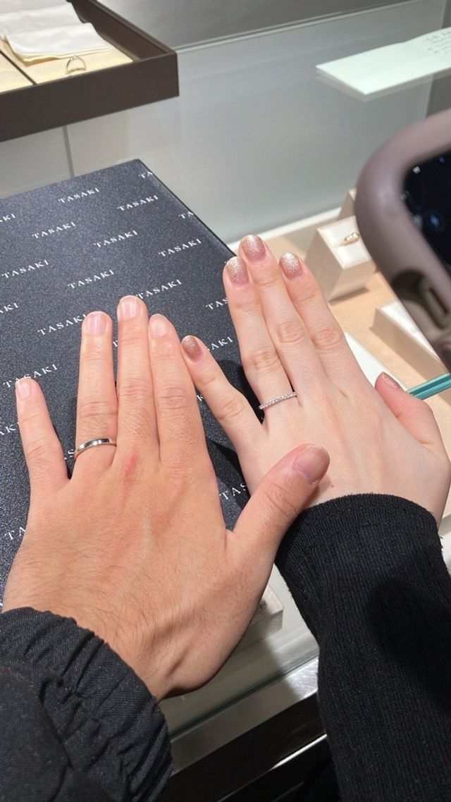指輪の装着画像です。