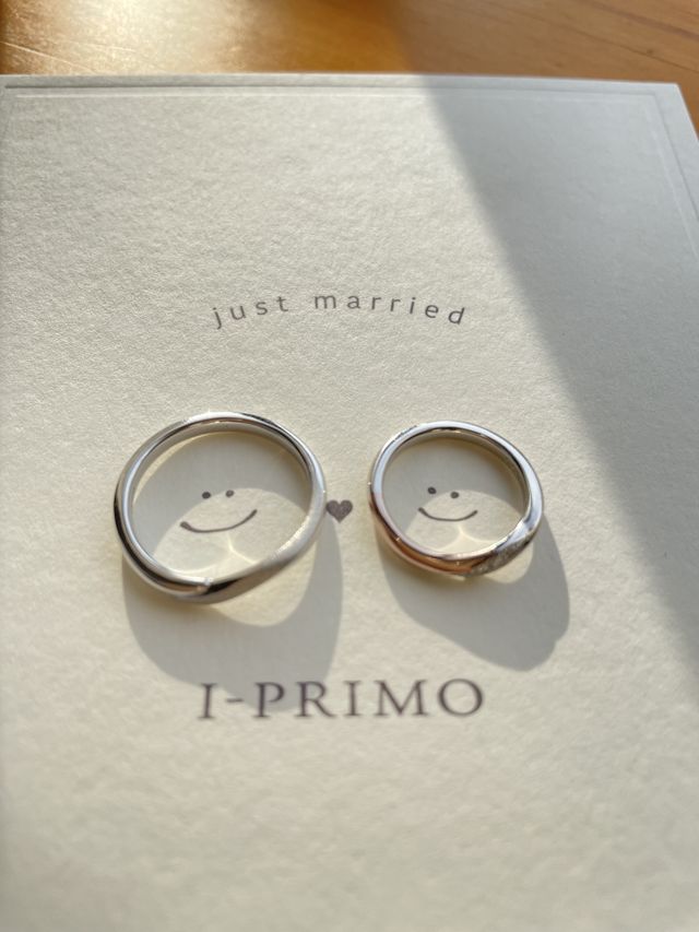 指輪受け取り時にインスタ用に下の台紙をもらいました（笑）