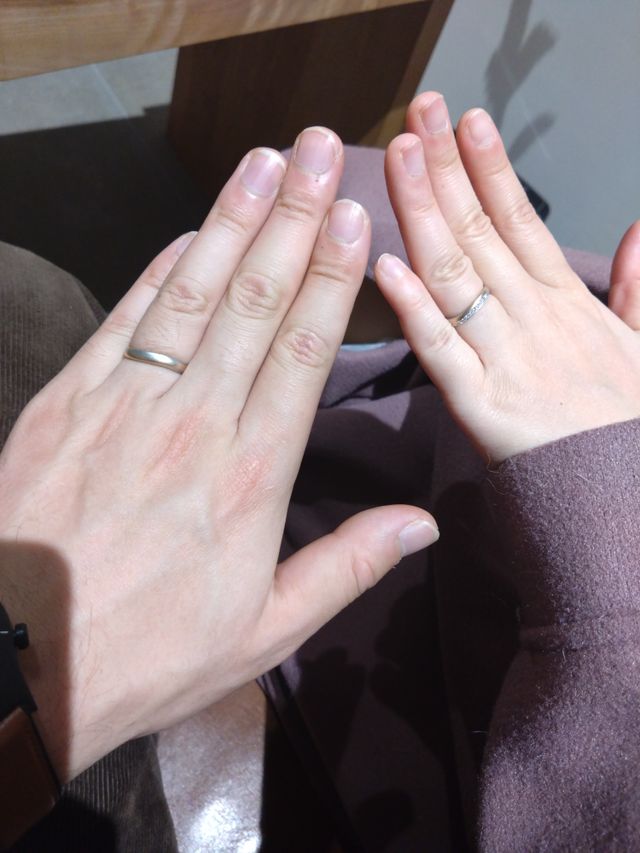2人の結婚指輪です
